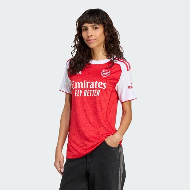 adidas Arsenal 25/26 Home Jersey Better Scarlet M - Womens Soccer Jerseys