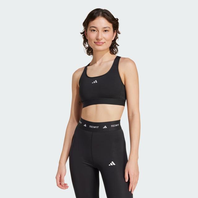 adidas TECHFIT Bra Black L - Womens Workout Sports Bras