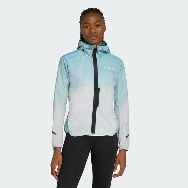 adidas Terrex Xperior Light Windweave Jacket Pure Teal L - Womens Trail Running Jackets