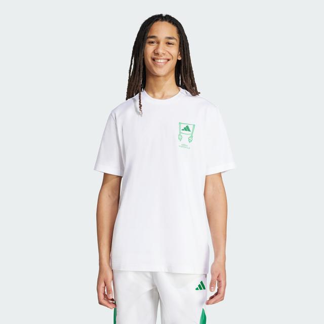adidas Stadium Crowd Loose Graphic Tee White 2XL - Mens Originals T Shirts