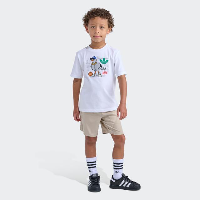 3S WOVEN SHORT TEE SET White 4 - Kids Basketball Matching Set