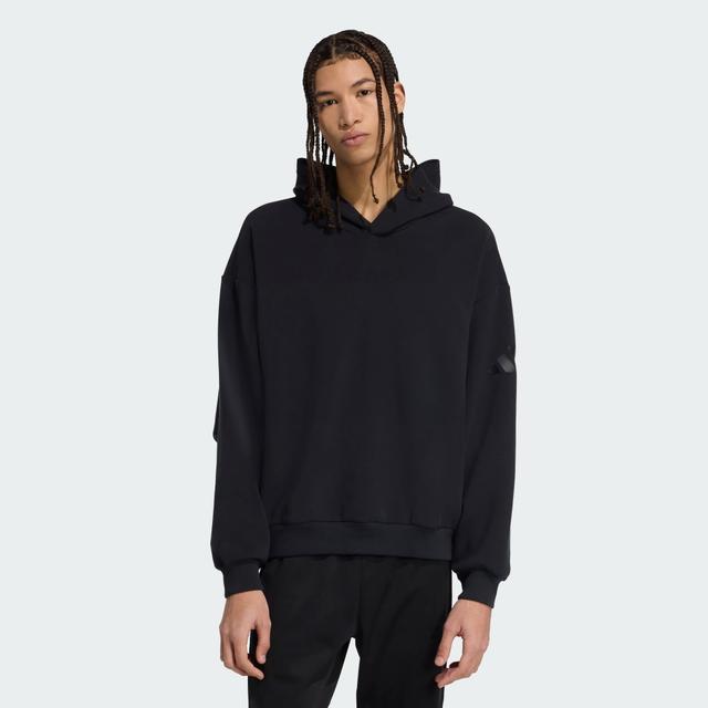 adidas Soft Lux Hoodie Black M - Mens Originals Hoodies & Sweatshirts