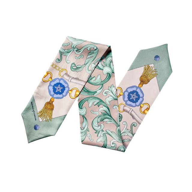 Aspinal of London Signature Shield Neck Bow in Willow Silk Twill