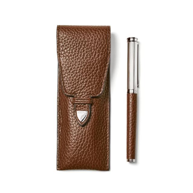 Aspinal of London Pen Set Collection in Tobacco Pebble