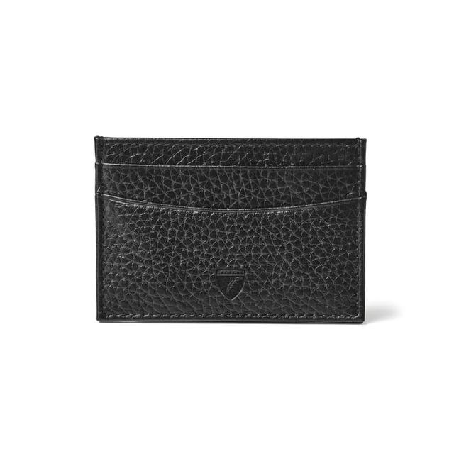 Aspinal of London Slim Credit Card Holder in Black Pebble