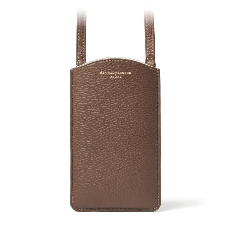 Aspinal of London Phone Case in Mouse Pebble