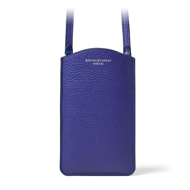 Aspinal of London Phone Case in Blue Surf Pebble