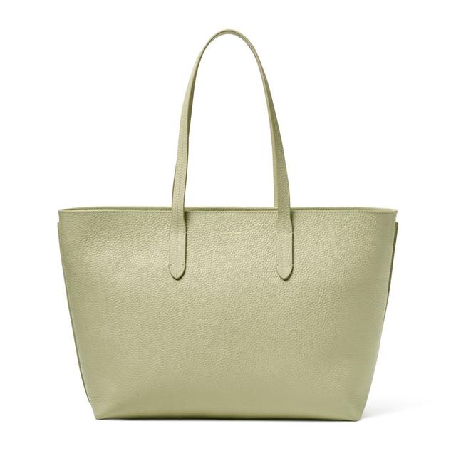 Aspinal of London Zipped East West Tote in Pistachio Pebble