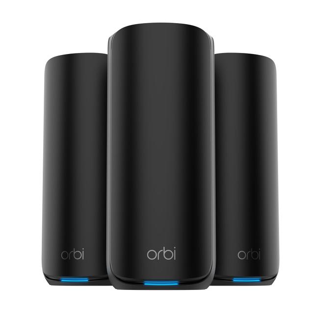 Orbi 870 Series 3-Pack Mesh System WiFi 7 Tri-Band BE21000 Black Edition by NETGEAR, RBE873B