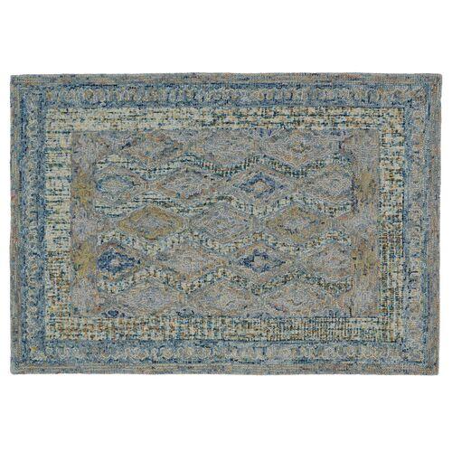 Aurora Rug - Blue - Blue | Floor Covering, Carpet, Mat, Area Rug - 2'6"x8'