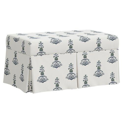 Hayworth Storage Bench - Kiko Block Slate - Green | Couch, Sofa, Settee, Storage Space