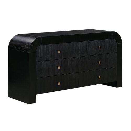 Savannah 6-Drawer Dresser - Black | Highboy, Bureau - Offers Storage, Organization