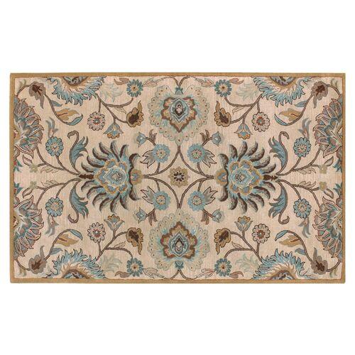 Corktree Rug - Taupe/Aqua - Beige - Beige | Floor Covering, Carpet, Mat, Area Rug