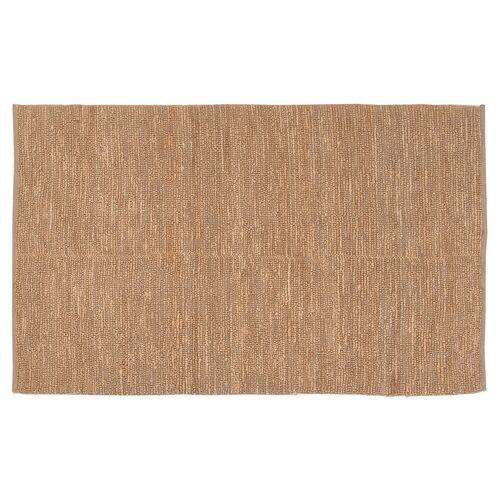 Handcrafted Tan Jute Area Rug 3'6"x5'6" - Natural Fiber Floor Covering