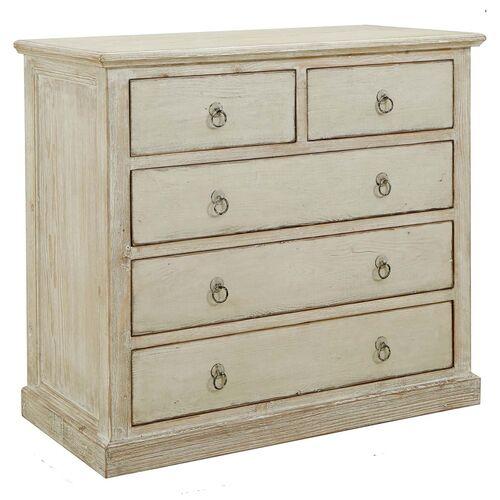 Wymarc Dresser - Whitewash/Natural - Beige | Highboy, Bureau - Offers Storage, Organization