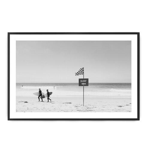 Christine Flynn - Surf BW Photograph - Ivory