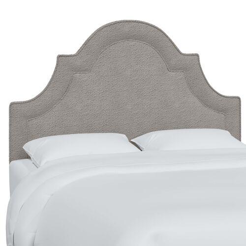 Kennedy Boucle Arched Headboard - Gray | Bedhead, Bed Back - Comfortable, Supportive