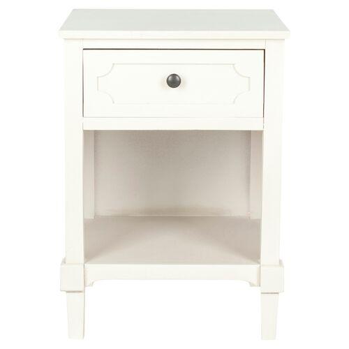 Eva Nightstand | Night Table, Bedside Shelf - White, Offers Convenience, Storage, Organization