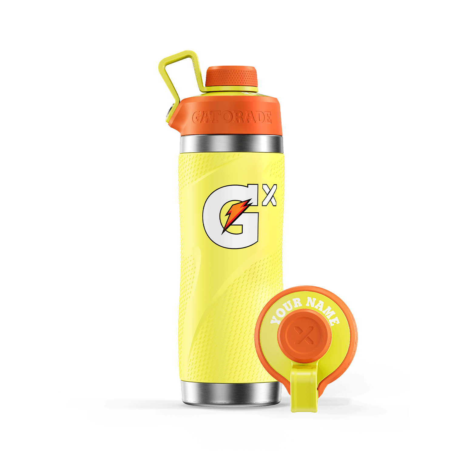 Neon Yellow Gx Stainless Steel Bottle Bundle