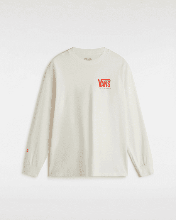 Vans - MTE Logo Warp Check Long Sleeve T-Shirt, Man, White, Size: S