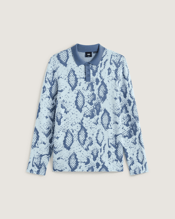 Vans - Raw Instinct Long Sleeve Polo, Man, Blue, Size: S