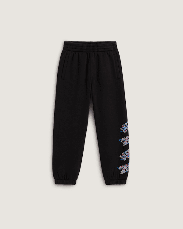 Vans - Kids Scribbled Past Fleece Pants, Black, Size: 7-8Y