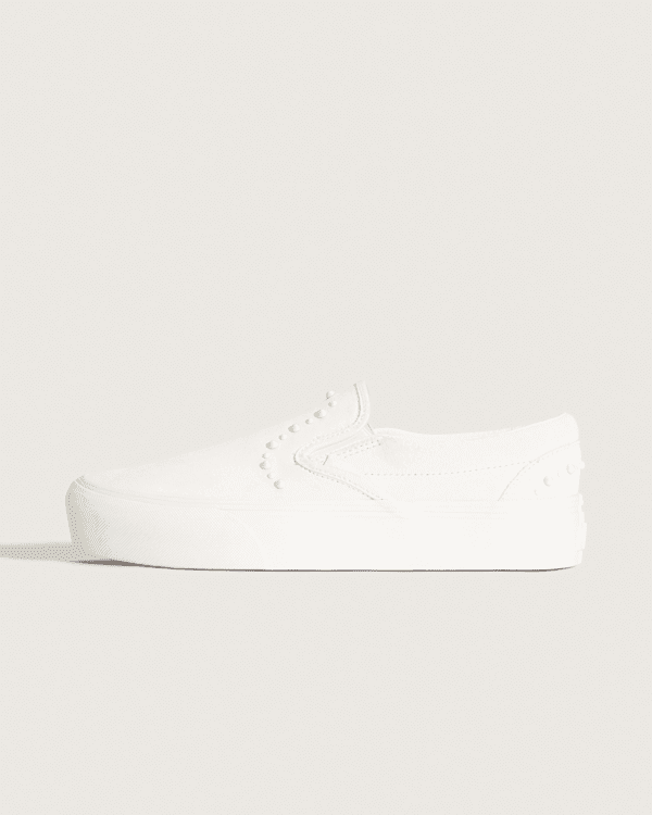 Vans - Classic Slip-On Platform Shoes, Man, White, Size: 38.5