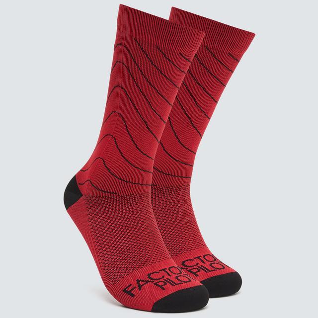 Oakley Men's Factory Pilot Mtb Crew Sock - Red Line Size: M