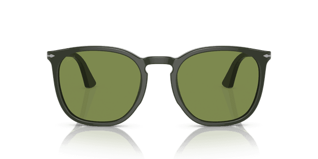 Persol PO3316S Round Green Acetate Vintage Style Sunglasses