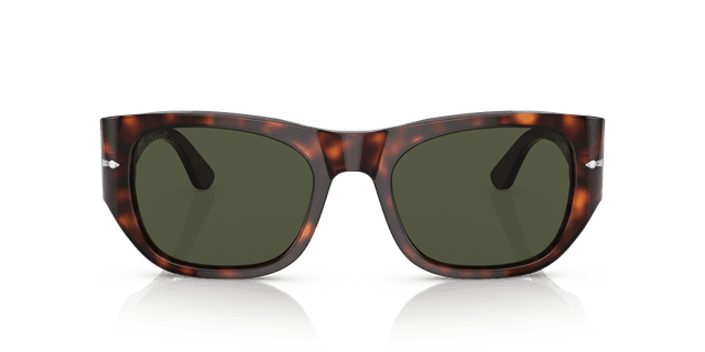 Persol PO3308S Women's Havana Green Lens Sunglasses | Italian Craftsmanship