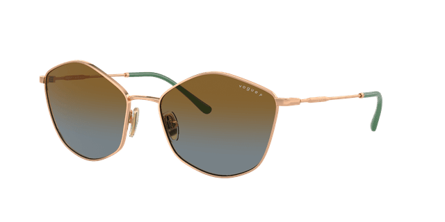 Vogue Eyewear Vrouwelijk Sunglass VO4282S - Framekleur: Roségoud, Lenskleur: Blauw gradiënt bruin gepolariseerd