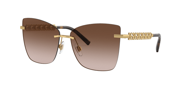 Dolce&Gabbana Frau Sunglass DG2289 - Rahmenfarbe: Gold/Braun, Linsenfarbe: Braun Verlaufstönung