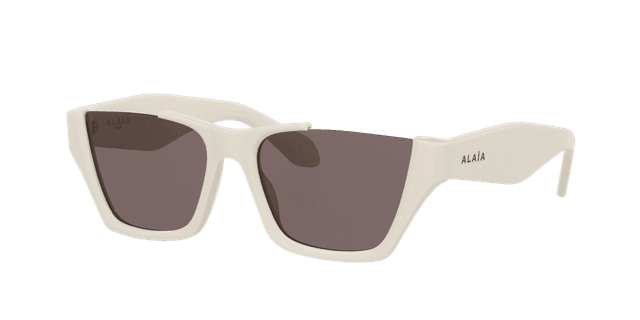 Alaia Frau Sunglass AA0081S - Rahmenfarbe: Weiß, Linsenfarbe: Grau