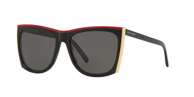 Saint Laurent Femme Sunglass SL539PALOM - Couleur du Monture: Noir, Couleur de Lentille: Gris