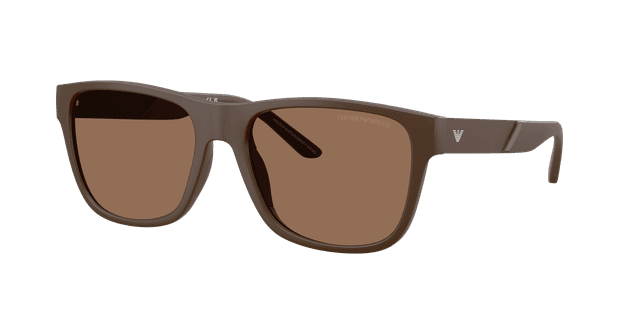 Emporio Armani Hombre Sunglass EA4243 - Color del Marco: Marrón Mate, Color de la Lente: Marrón Oscuro