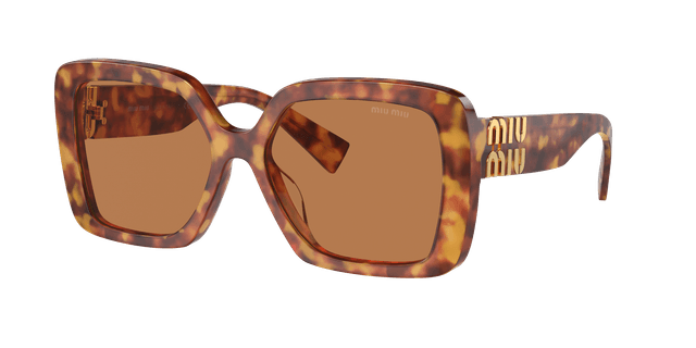 Miu Miu Woman Sunglass MU 10YS - Frame color: Light Havana, Lens color: Brown