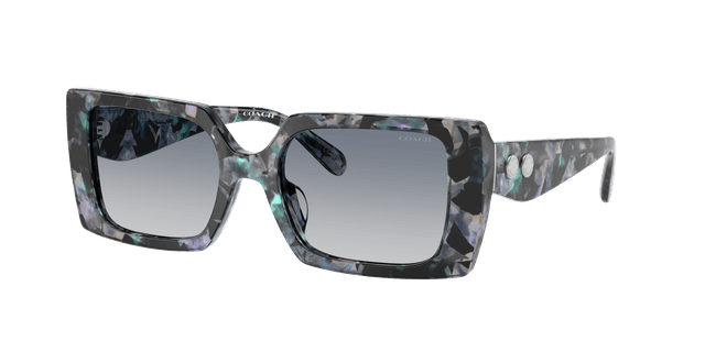 Coach Mujer Sunglass HC8409U CW224 - Color del Marco: Carey Azul Nácar, Color de la Lente: Azul y morado degradado