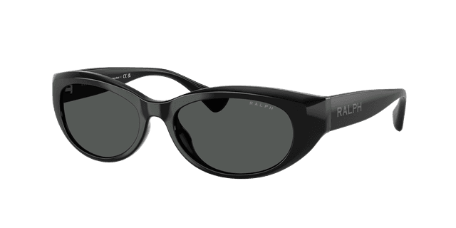 Ralph Vrouwelijk Sunglass RA5327U - Framekleur: Glanzend zwart, Lenskleur: Donkergrijs
