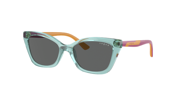 Vogue Eyewear Sunglass VJ2020 - Couleur du Monture: Sauge transparente, Couleur de Lentille: Gris foncé