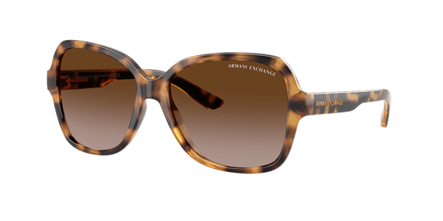 Armani Exchange Frau Sunglass AX4029S - Rahmenfarbe: Glänzendes Havanna, Linsenfarbe: Braun Verlaufstönung