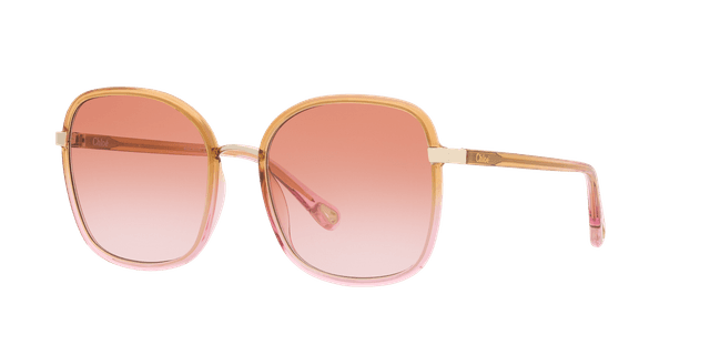 Chloé Frau Sunglass CH0031S - Rahmenfarbe: Rosa Verlaufstönung, Linsenfarbe: Orange