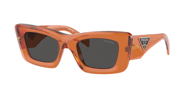 PRADA Woman Sunglasses PR 13ZS - Frame color: Crystal Orange, Lens color: Dark Grey