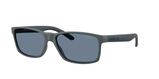 Arnette Hombre Sunglass AN4185 Slickster - Color del Marco: Gris Oscuro Mate, Color de la Lente: Polarizadas azul oscuro