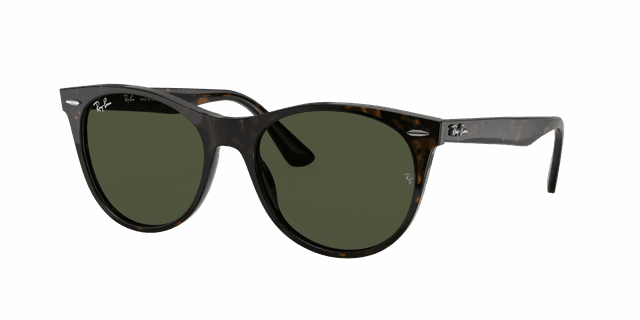 Ray-Ban Unisex Sunglass RB2185 Wayfarer II Classic - Frame color: Tortoise, Lens color: G-15 Green