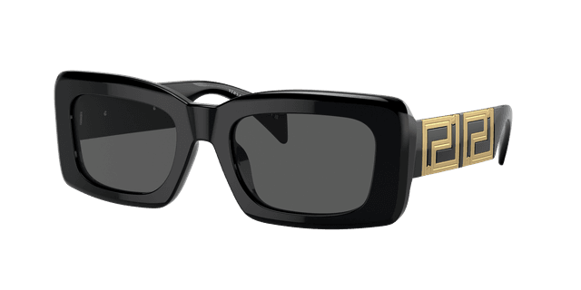Versace Vrouwelijk Sunglass VE4444U - Framekleur: Zwart, Lenskleur: Donkergrijs