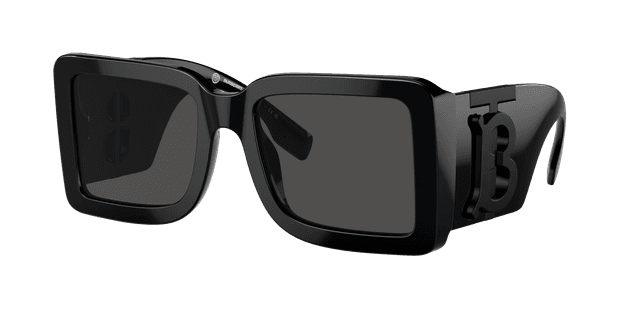 Burberry Mujer Sunglass BE4406U - Color del Marco: Negro, Color de la Lente: Gris Oscuro