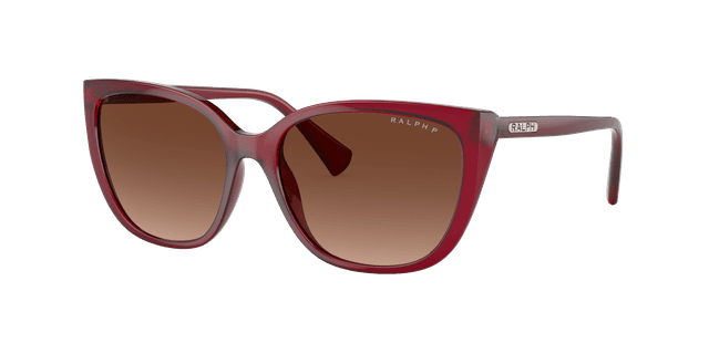 Ralph Femme Sunglass RA5274 - Couleur du Monture: Bordeaux transparent, Couleur de Lentille: Polar Light Brown Gradient