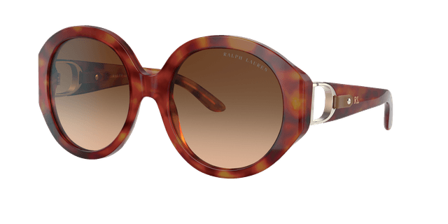 Ralph Lauren Woman Sunglass RL8188Q - Frame color: Shiny Red Havana, Lens color: Gradient Brown