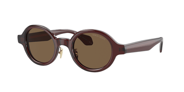 Giorgio Armani Hombre Sunglass AR8205 - Color del Marco: Marrón Transparente, Color de la Lente: Marrón Oscuro