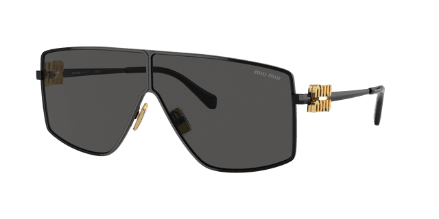 Miu Miu Frau Sunglass MU 51ZS - Rahmenfarbe: Schwarz, Linsenfarbe: Dunkelgrau